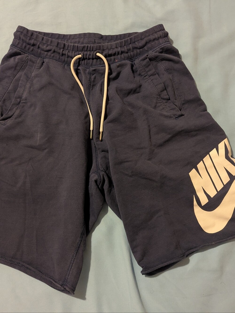 Nike Mens Dark Navy Shortswith White Logo